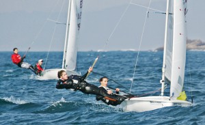 1Patricia Suarez y Pilar Amaro en la última edición del Trofeo Baitra 420 del MRCYB