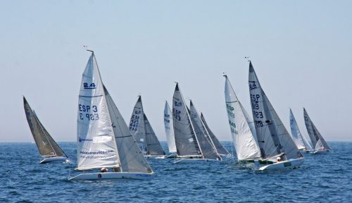 Flota del Campeonato de España Clase 2.4mR celebrado en 2015 en Baiona- Foto © Rosana Calvo