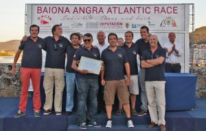 7Tripulación del Xekmatt ganadora de la primera edición de la Baiona Angra Atlantic Race - Foto Olalla Quiroga