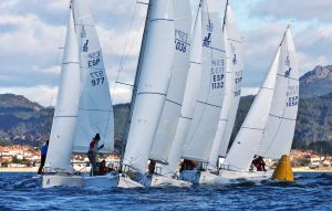 2Un momento de la regata celebrada hoy en Baiona - Foto © Rosana Calvo