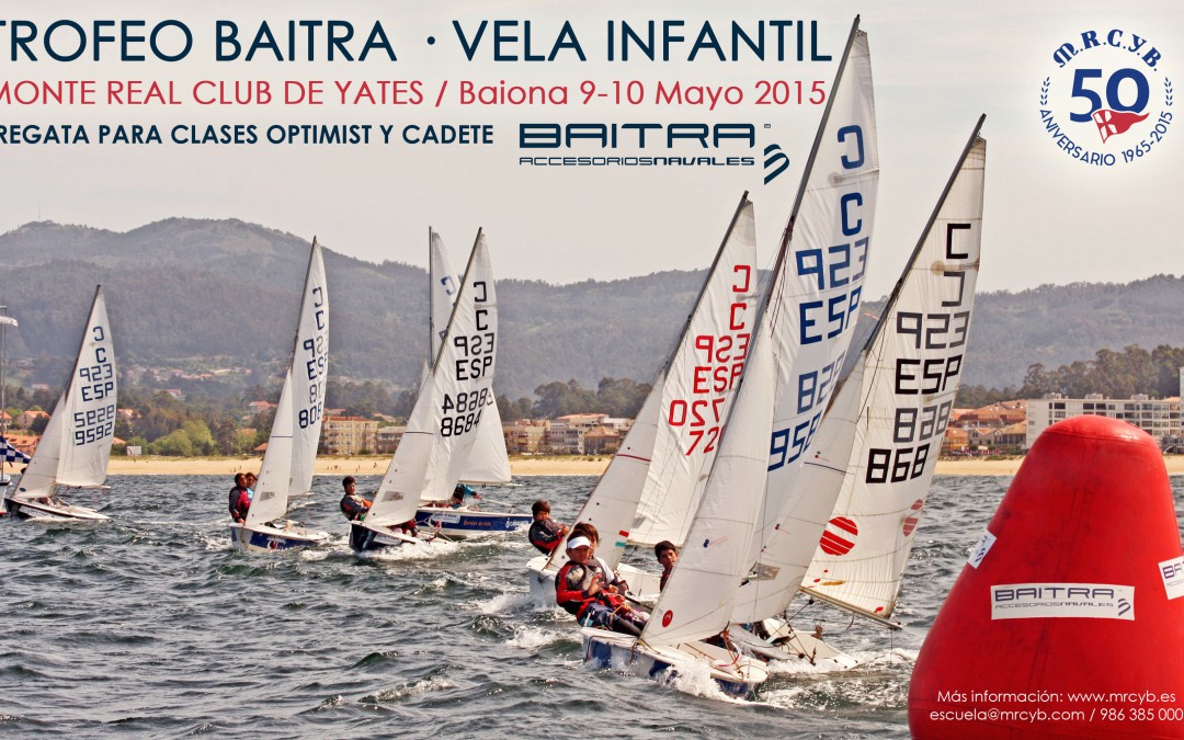 Campeonato Baitra Vela Infantil en Baiona, Clase Optimist