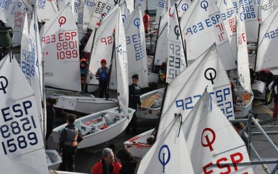 Yago Castro y Alba Trigo Campeones Gallegos 2016 de la Clase Optimist celebrado en Aguete